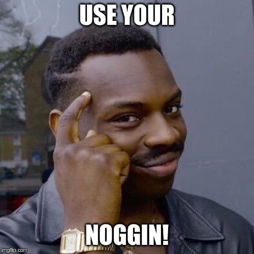Use your noggin!